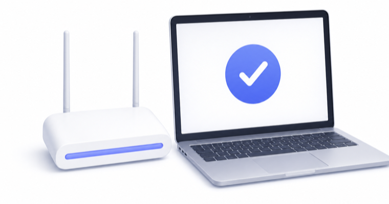 Router and Mac firmware preparation check illustration