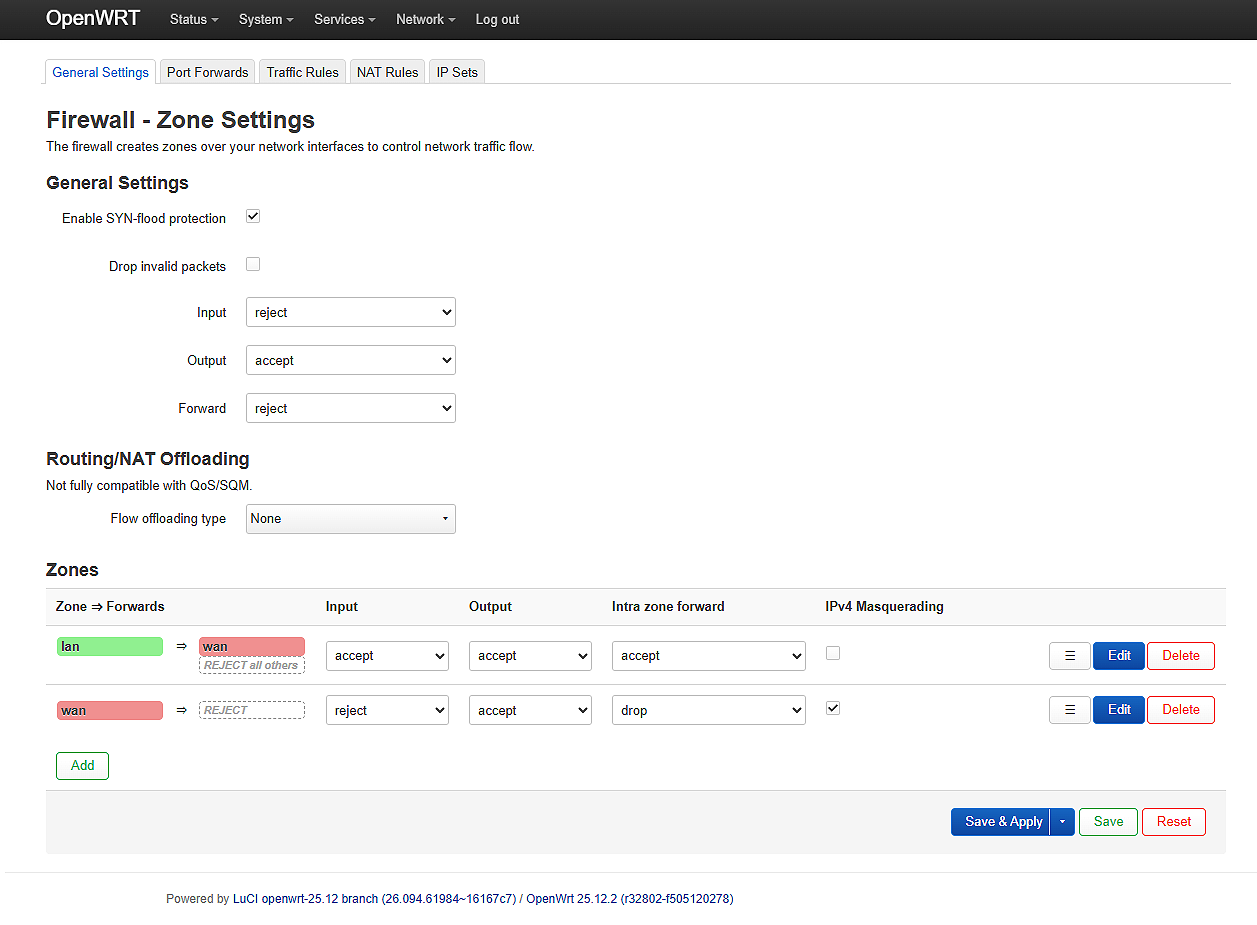 ImmortalWrt LuCI 管理界面